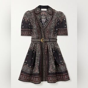 Zimmermann Matchmaker paisley-print linen and silk-blend mini dress